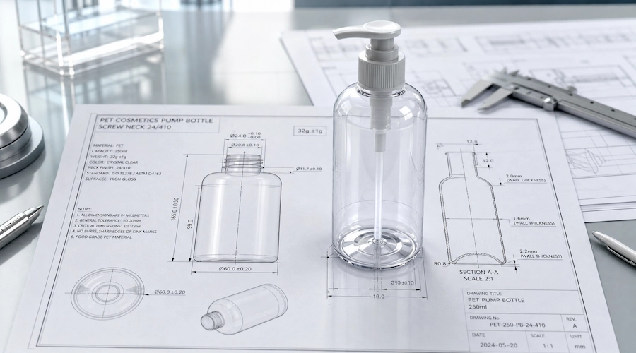fast sampling pet cosmetic bottles