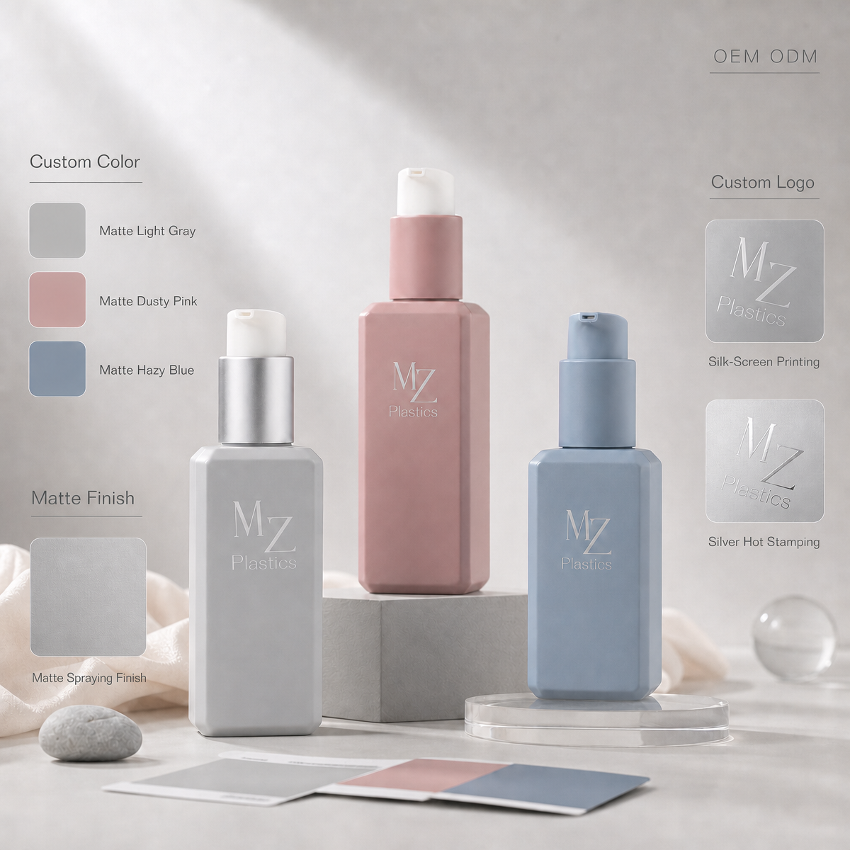 custom matte cosmetic bottle silk screen hot stamping oem odm custom matte cosmetic bottle silk screen hot stamping oem odm