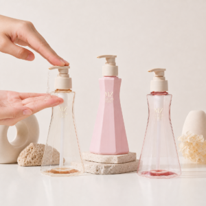 custom pet body wash bottle with smooth pump