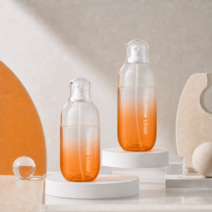 gradient orange pet cosmetic packaging