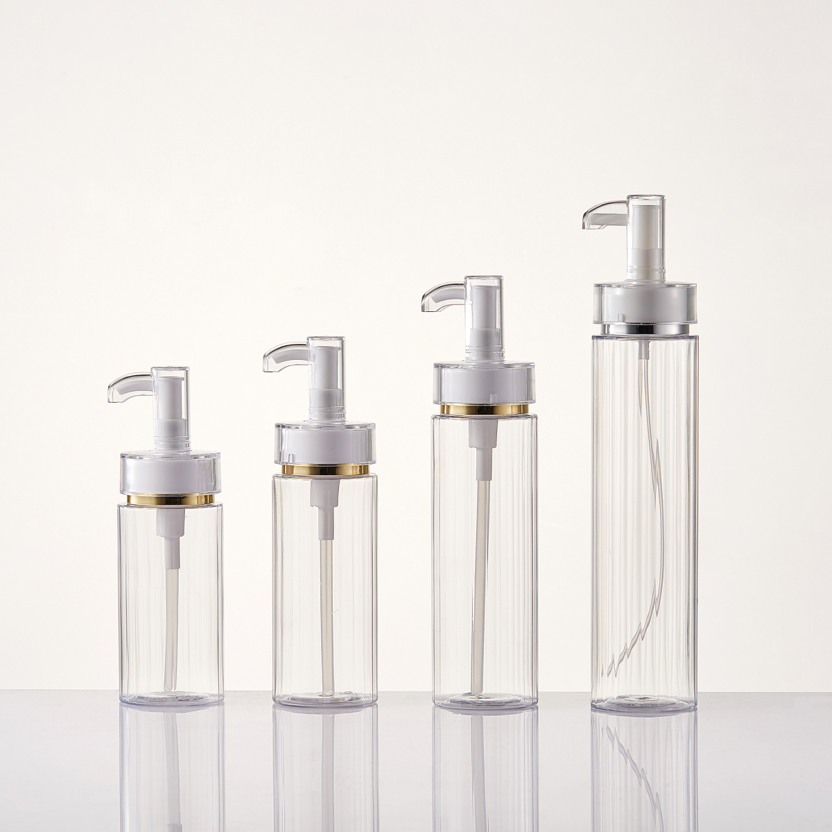 transparent cosmetic packaging with oil pump transparent cosmetic packaging with oil pump