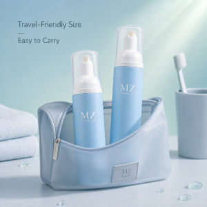 travel size foaming cleanser bottle