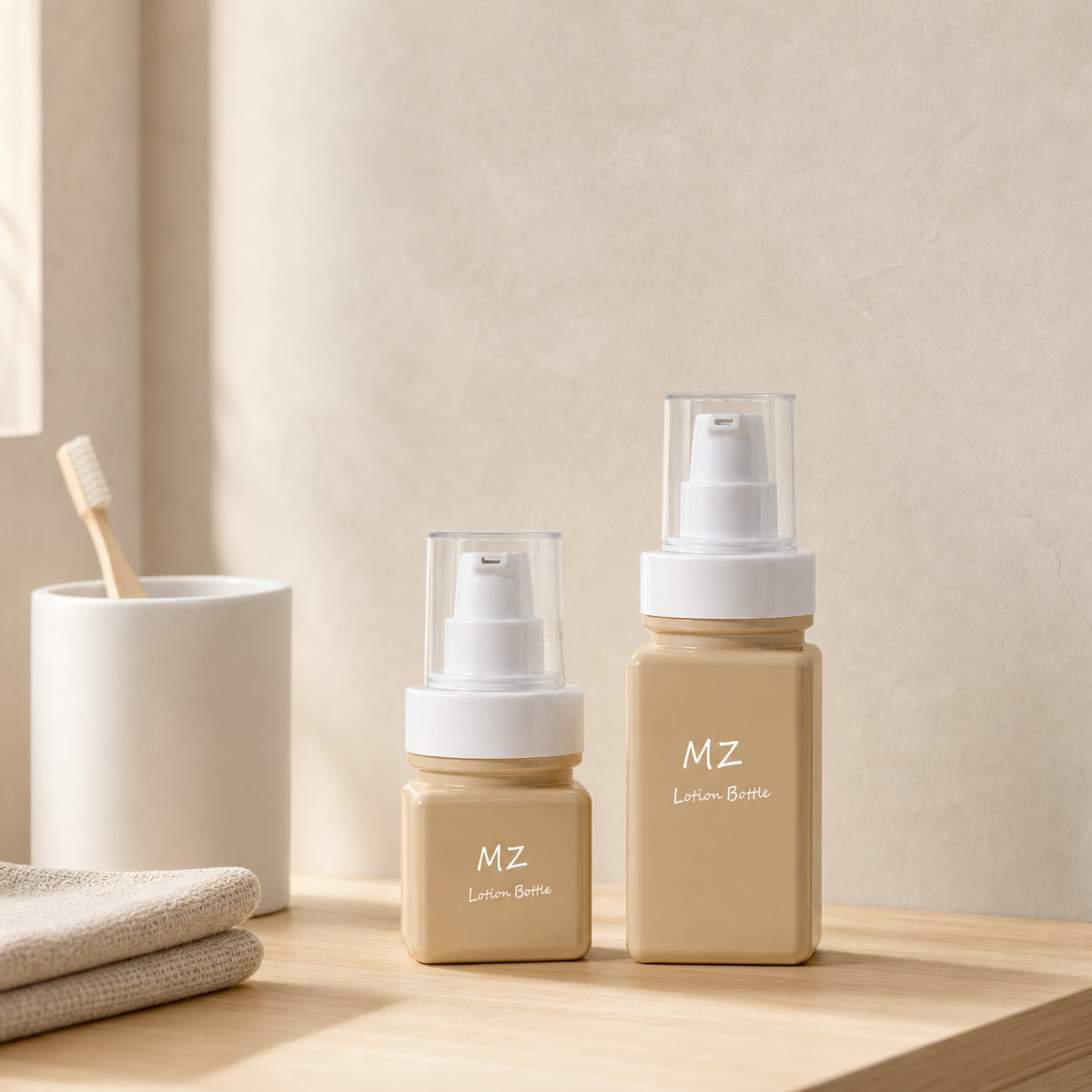 custom logo beige skincare lotion bottle custom logo beige skincare lotion bottle