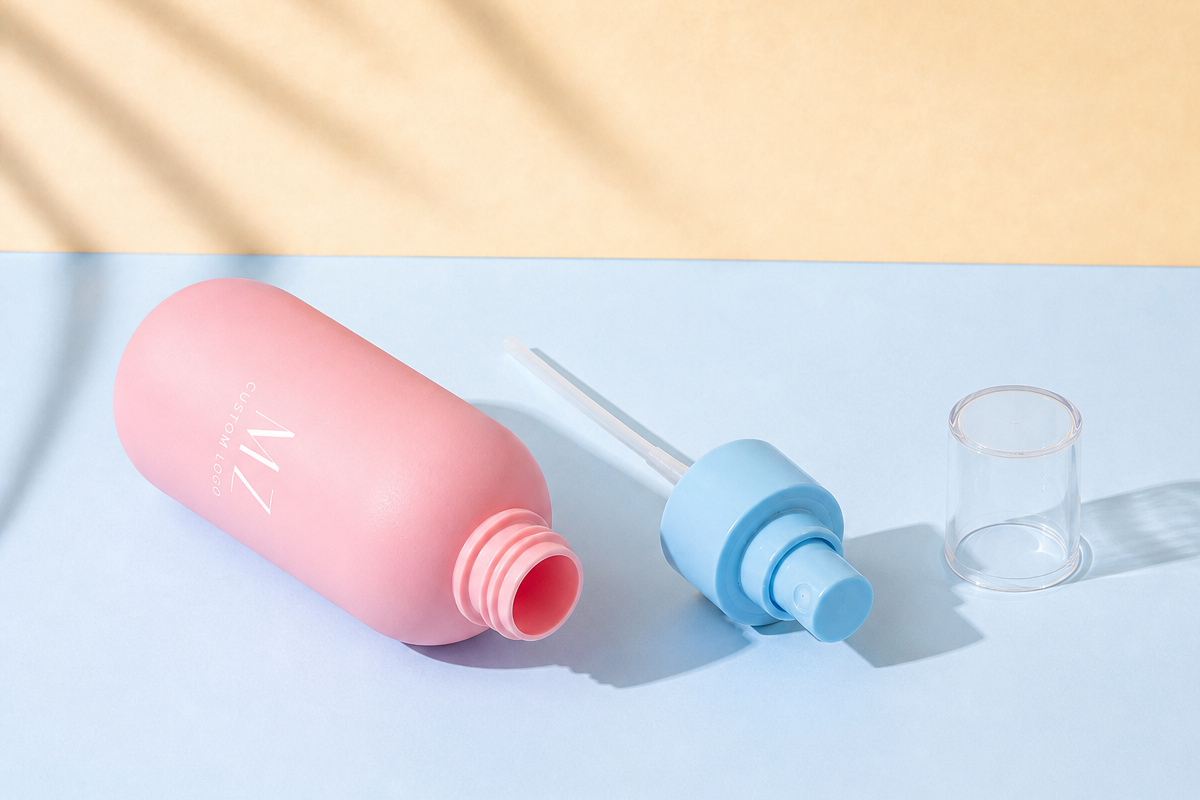 high quality pet bottle with sprayer and overcap