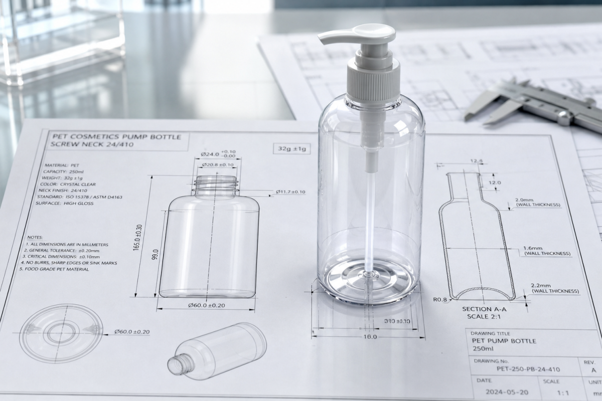 fast sampling pet cosmetic bottles